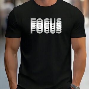 Focus Black Graphic Tee